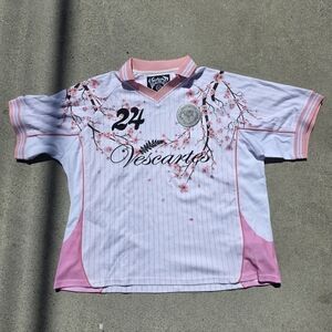 Men's Pink & White Cherry Blossom Baseball Jersey